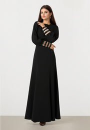 Black Crepe Maxi Dress