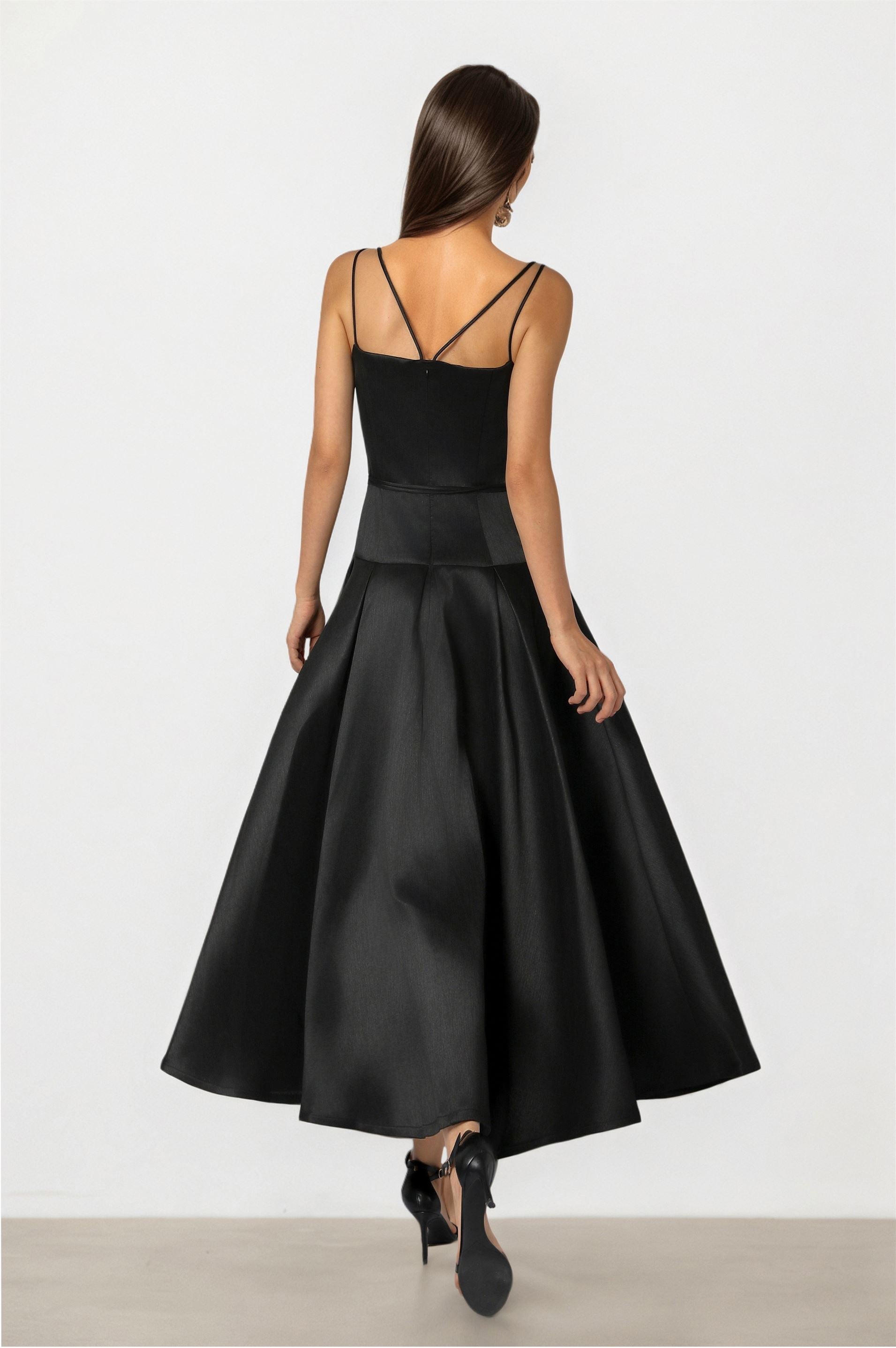 Black Taffeta Dress - Femi9 EG Black Taffeta Dress - Femi9 EG