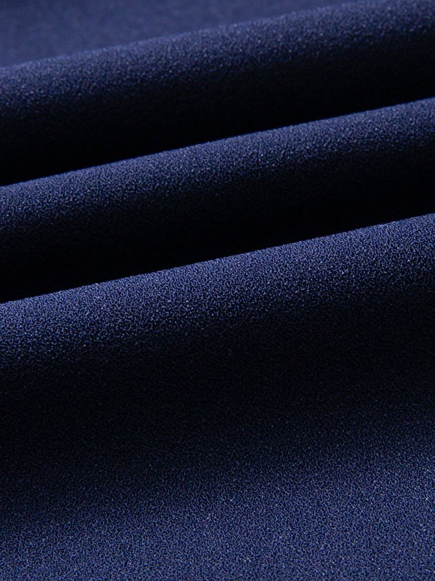 Navy Velvet Chiffon Dress