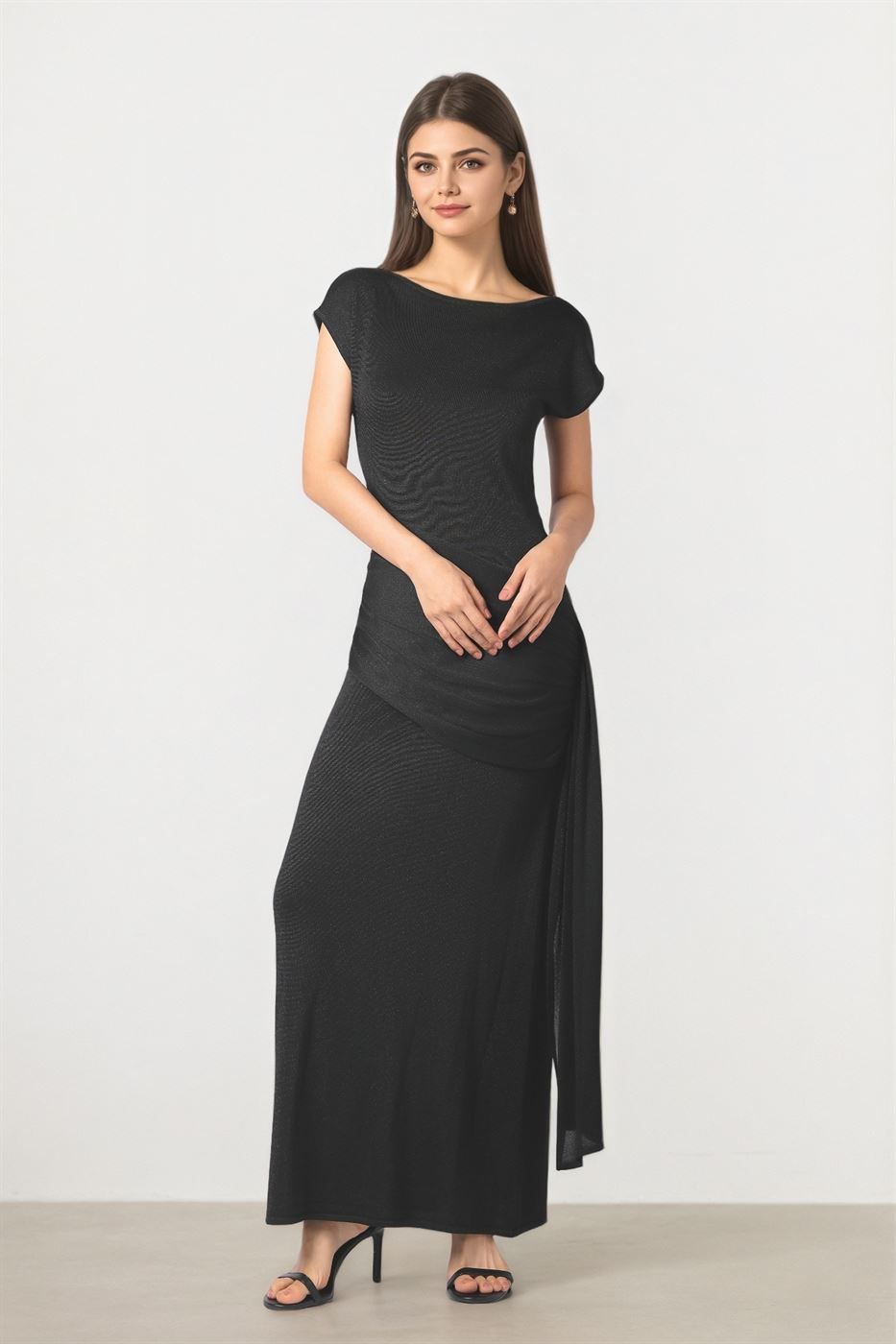 DRAPPING KNITTED DRESS