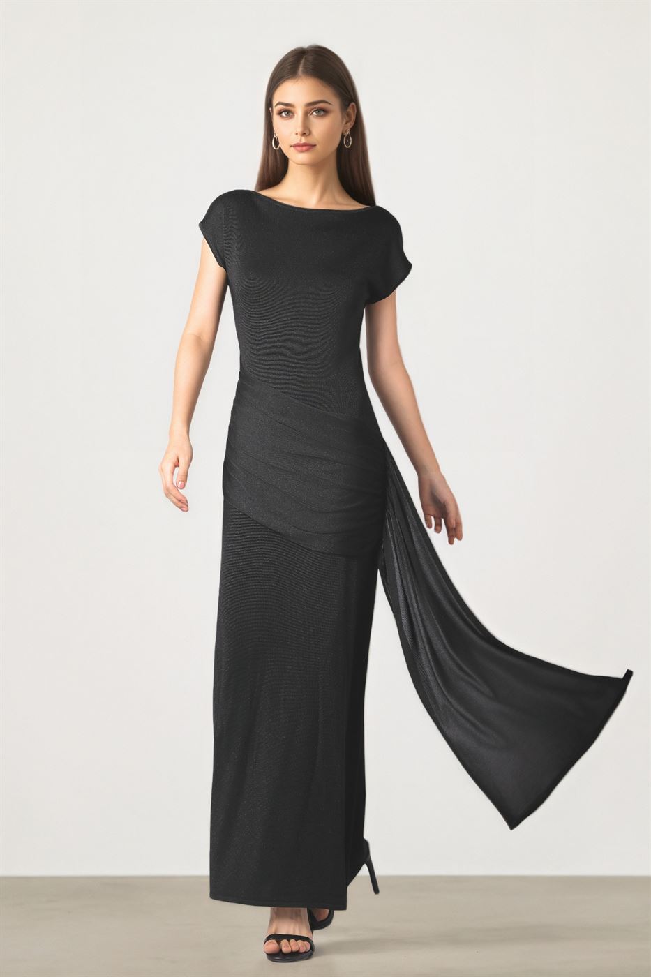 DRAPPING KNITTED DRESS