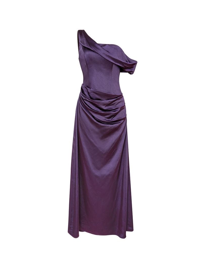 Plum Drape Dress