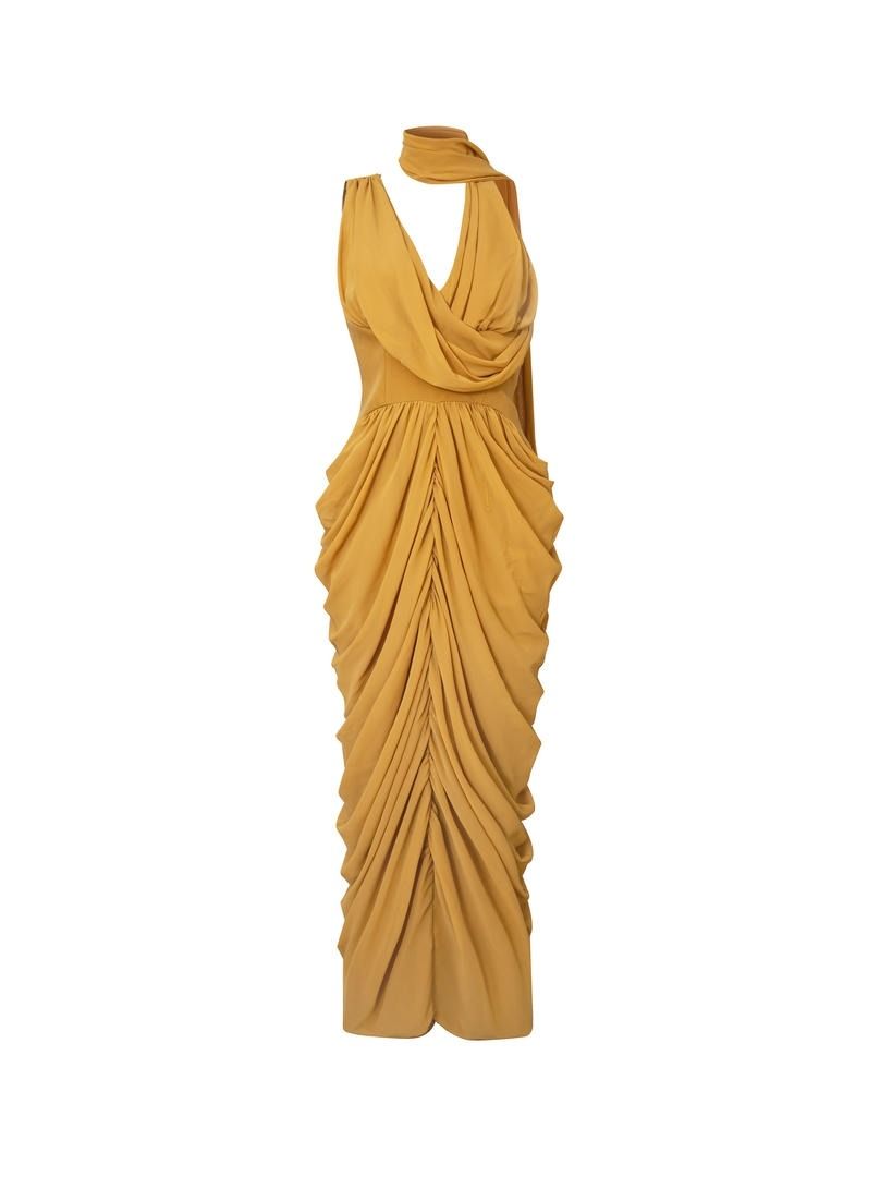 Yellow Chiffon Dress