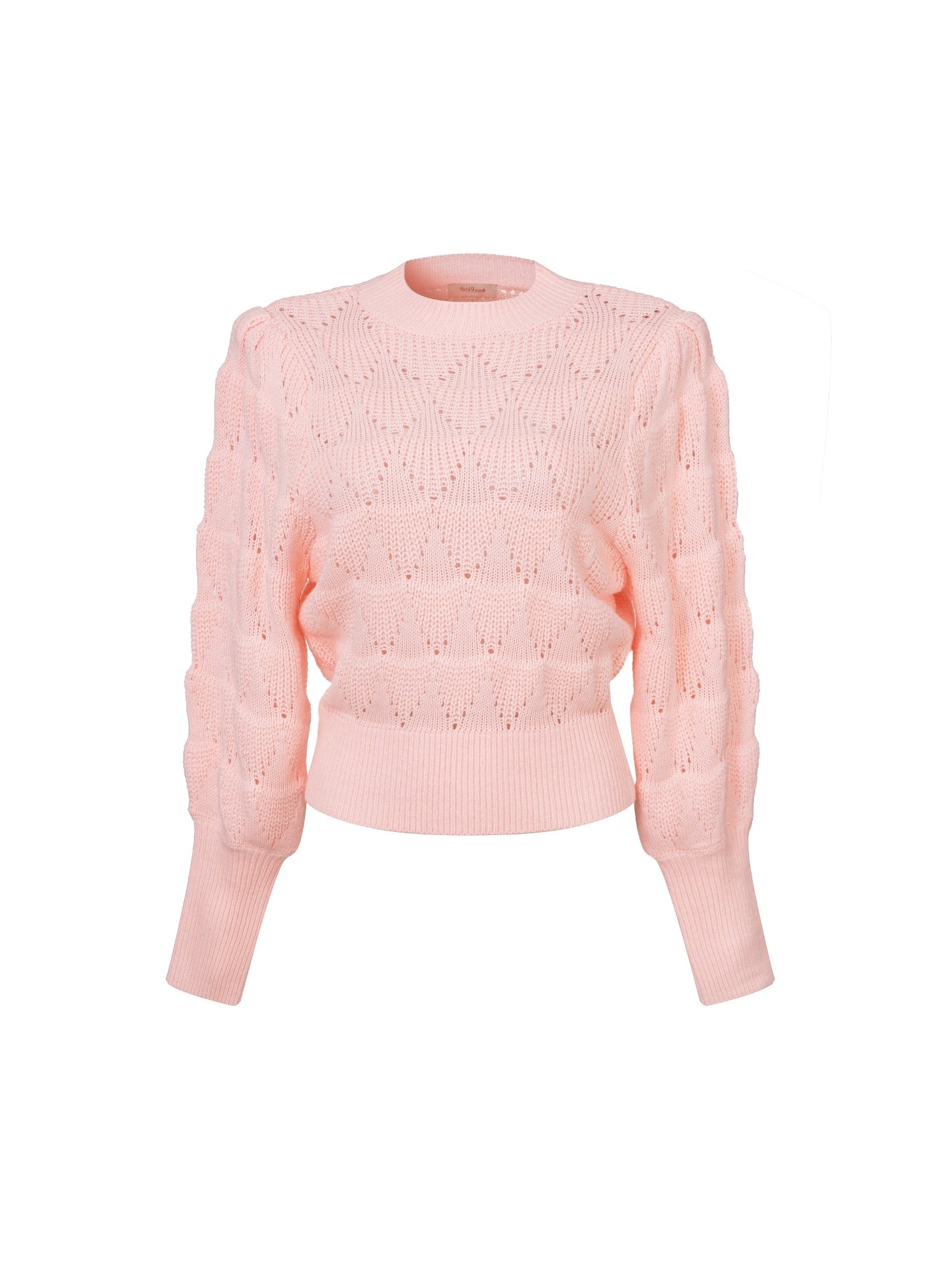Pink Textured-Sleeve Knit
