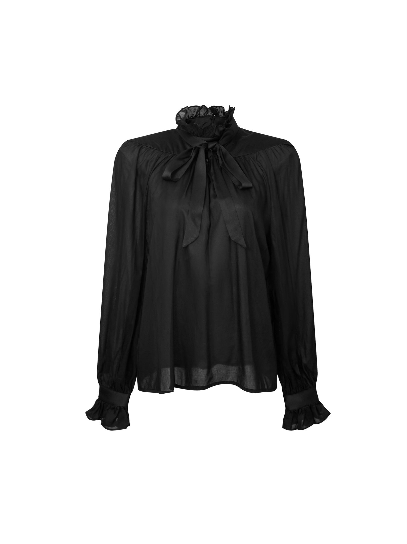 Black Shirt With Classic Collar
