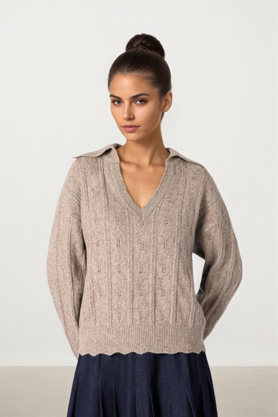 Brown  Pullover