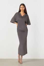 Dark Silver Jersey Dress