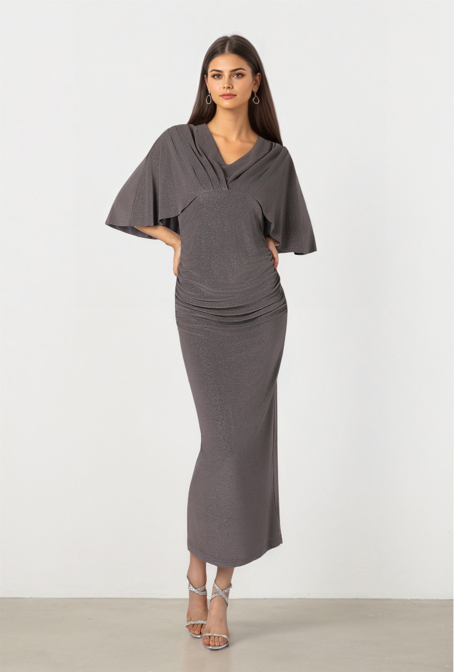 Dark Silver Jersey Dress