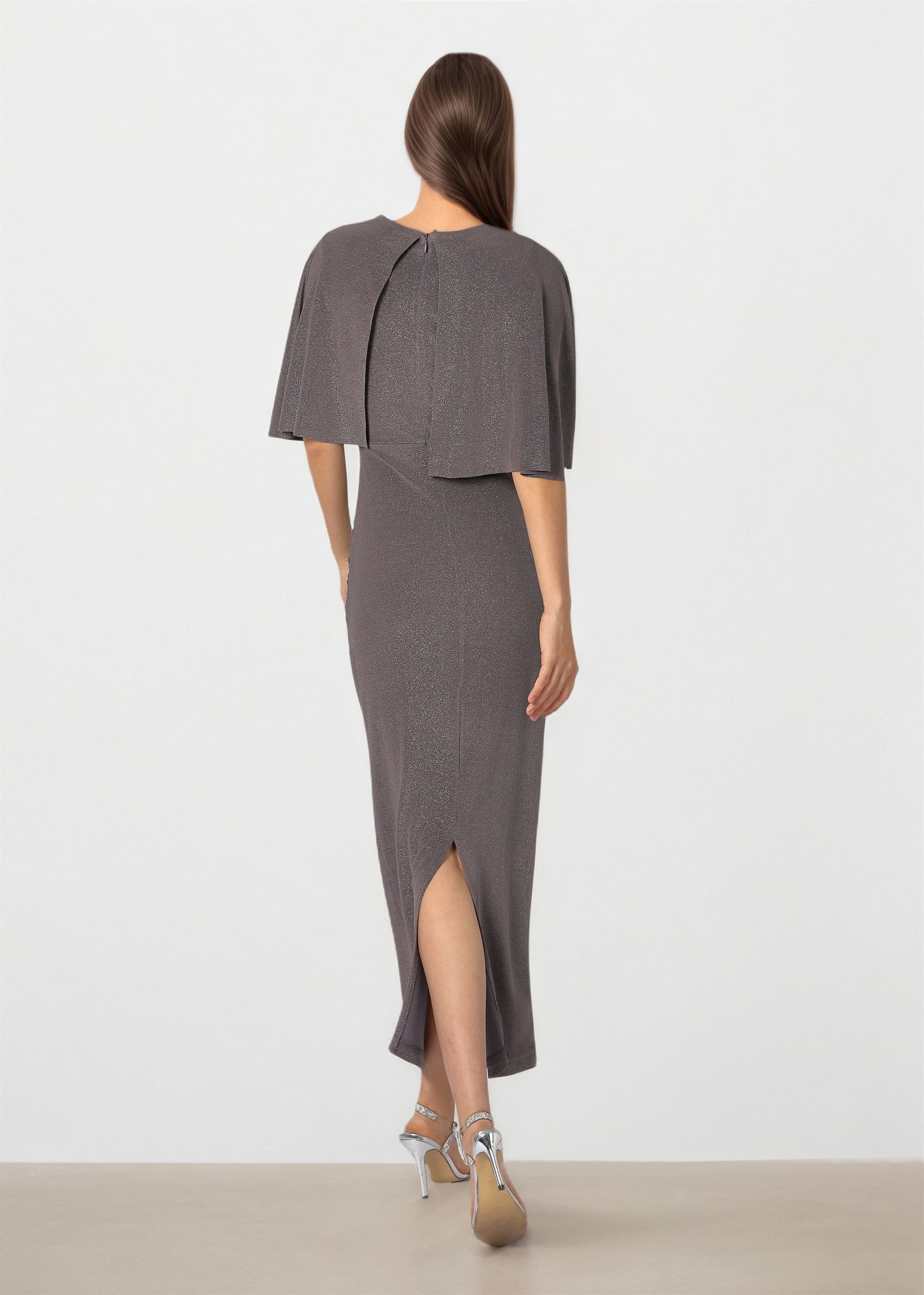 Dark Silver Jersey Dress
