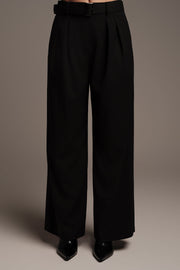 Crepe Wool-Look Pants