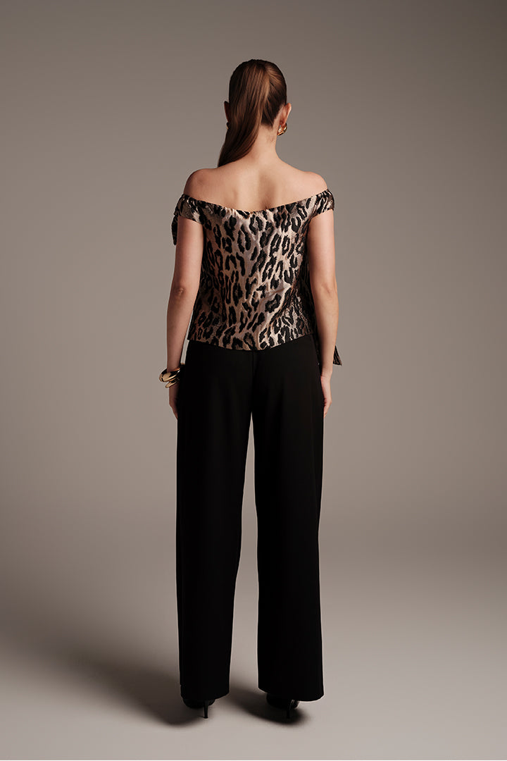 Crepe Wool-Look Pants