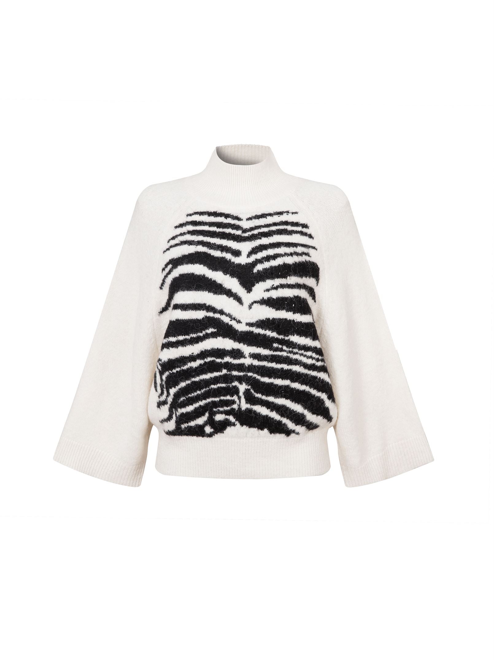 Zebra Print Knitted  Pullover