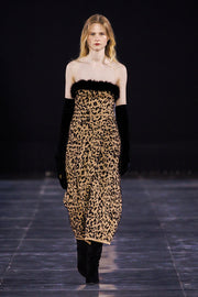 Strapless Knit Midi Dress