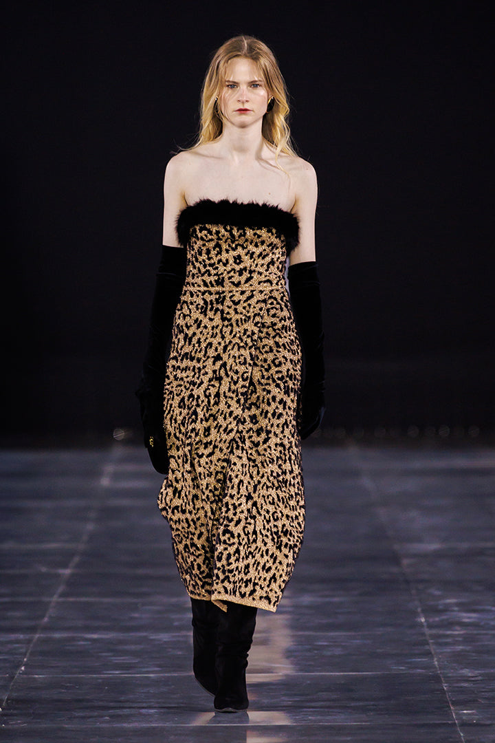 Strapless Knit Midi Dress