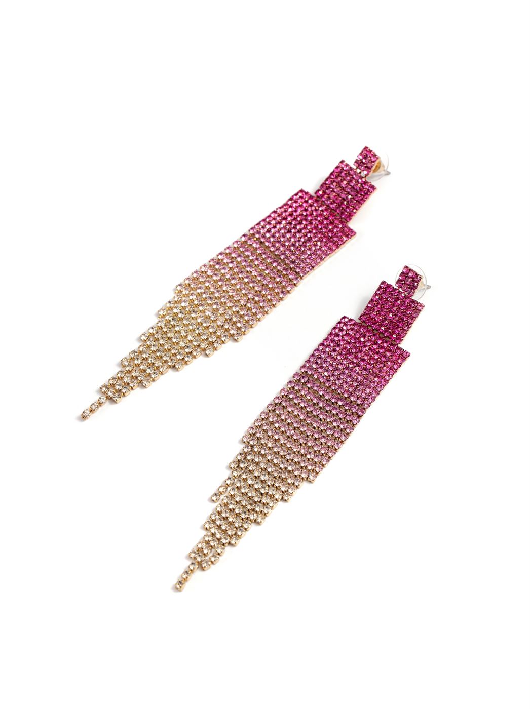 Pink Fringe Earrings