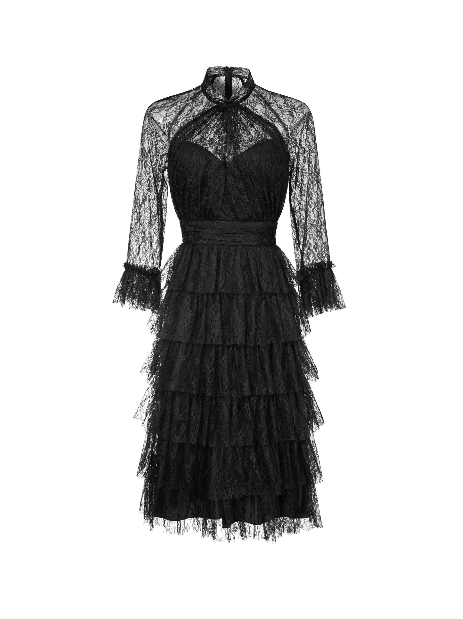 Black Lace Evening Dress