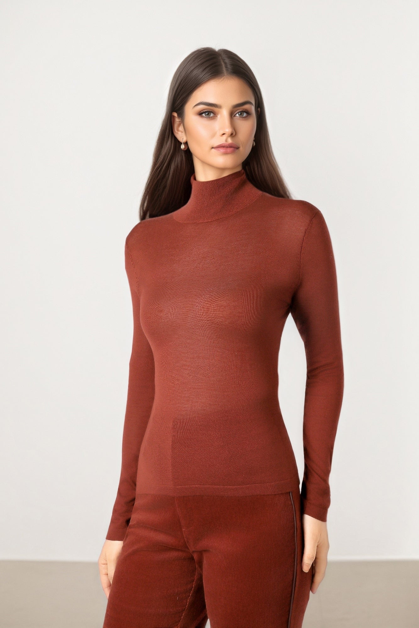 Turtleneck Knit Pullover