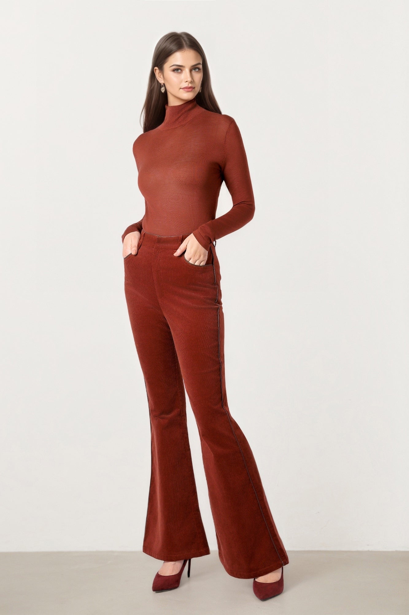 Turtleneck Knit Pullover