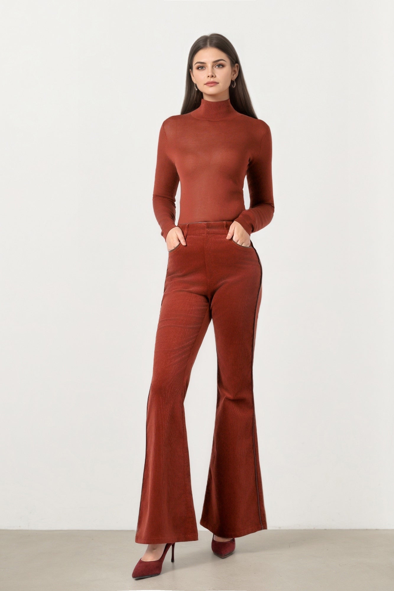 Turtleneck Knit Pullover