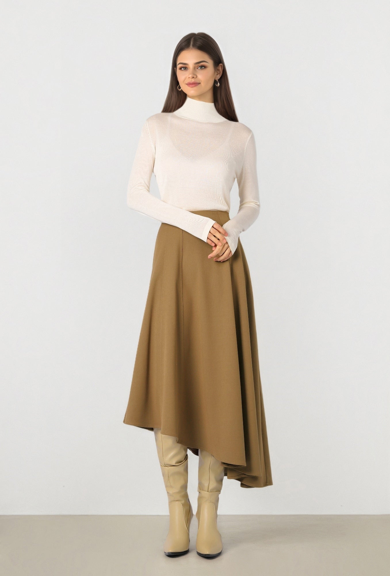 Cream Turtleneck Pullover