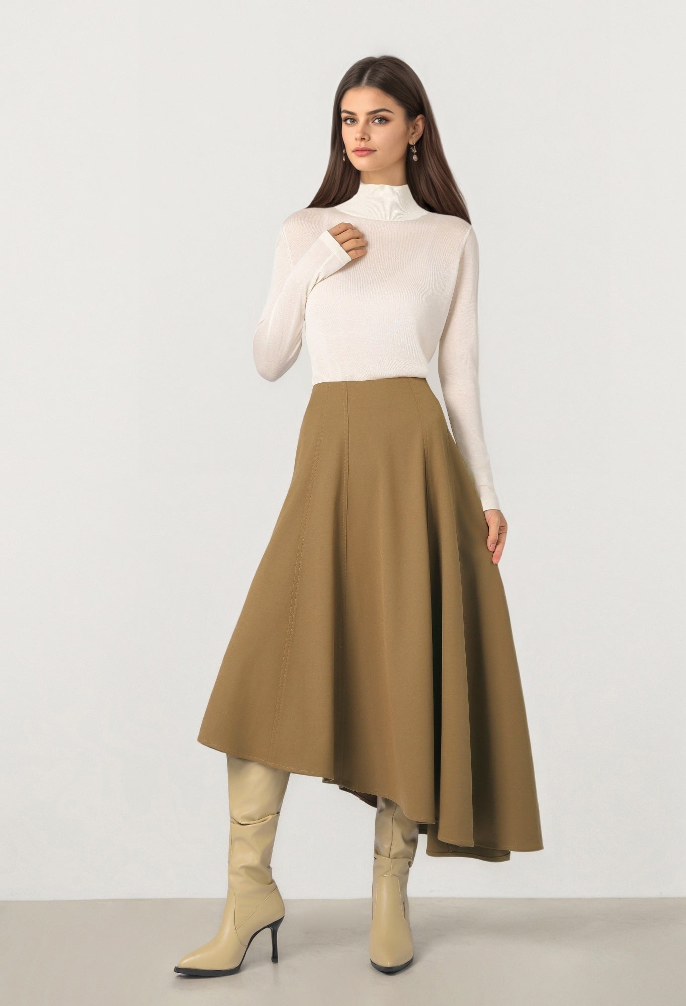 Cream Turtleneck Pullover