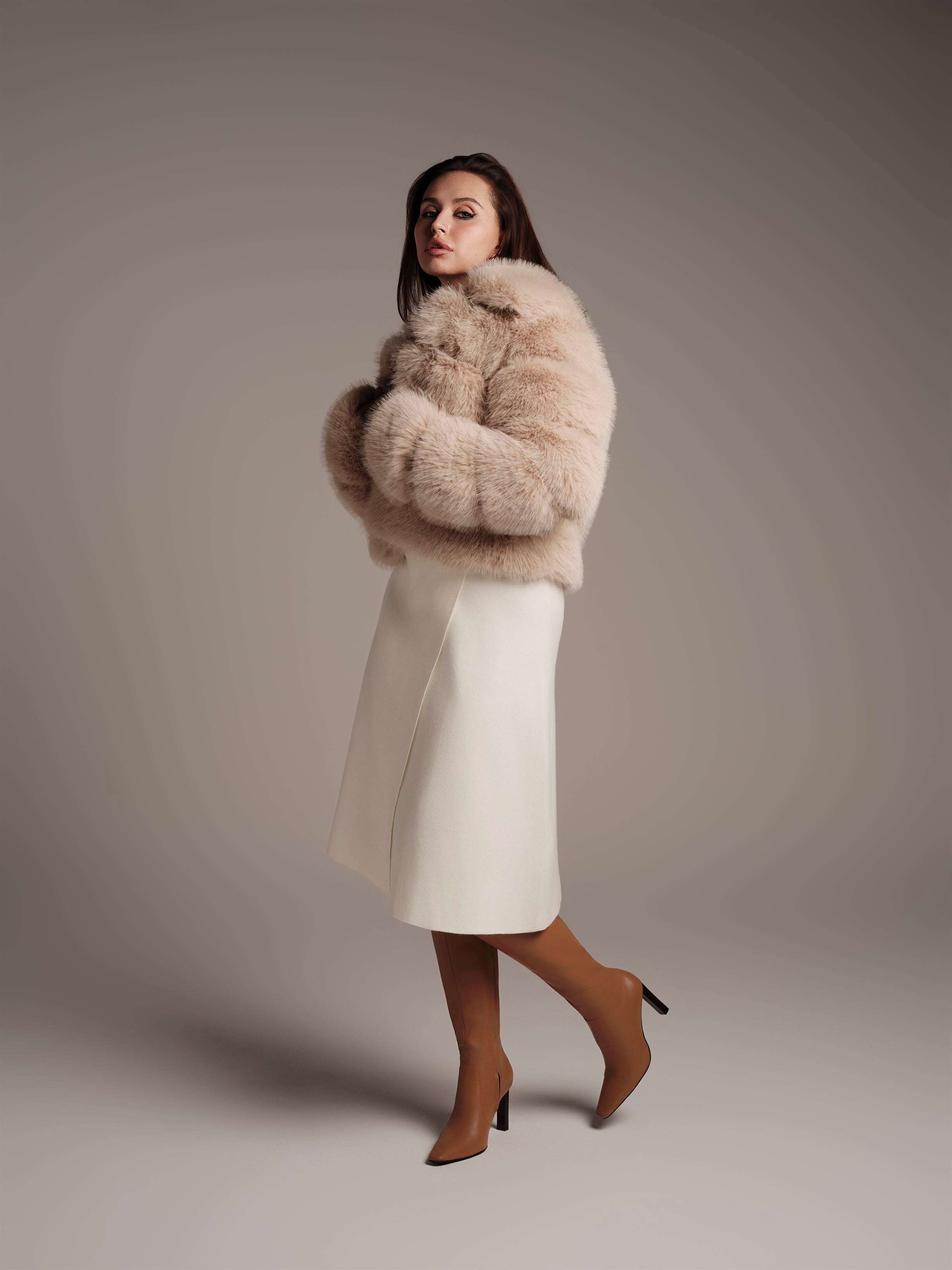 Fur Panel Coat