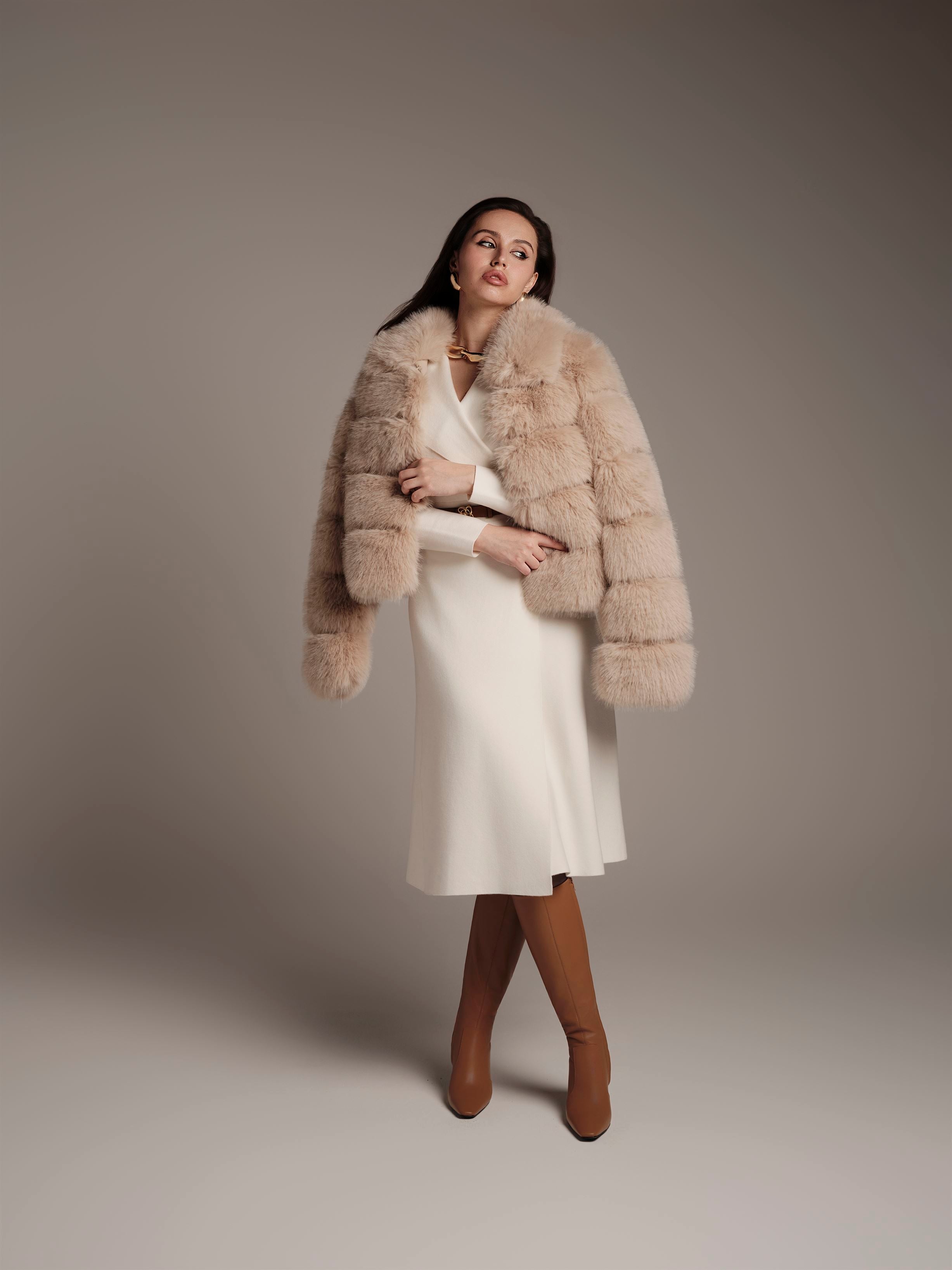 Fur Panel Coat