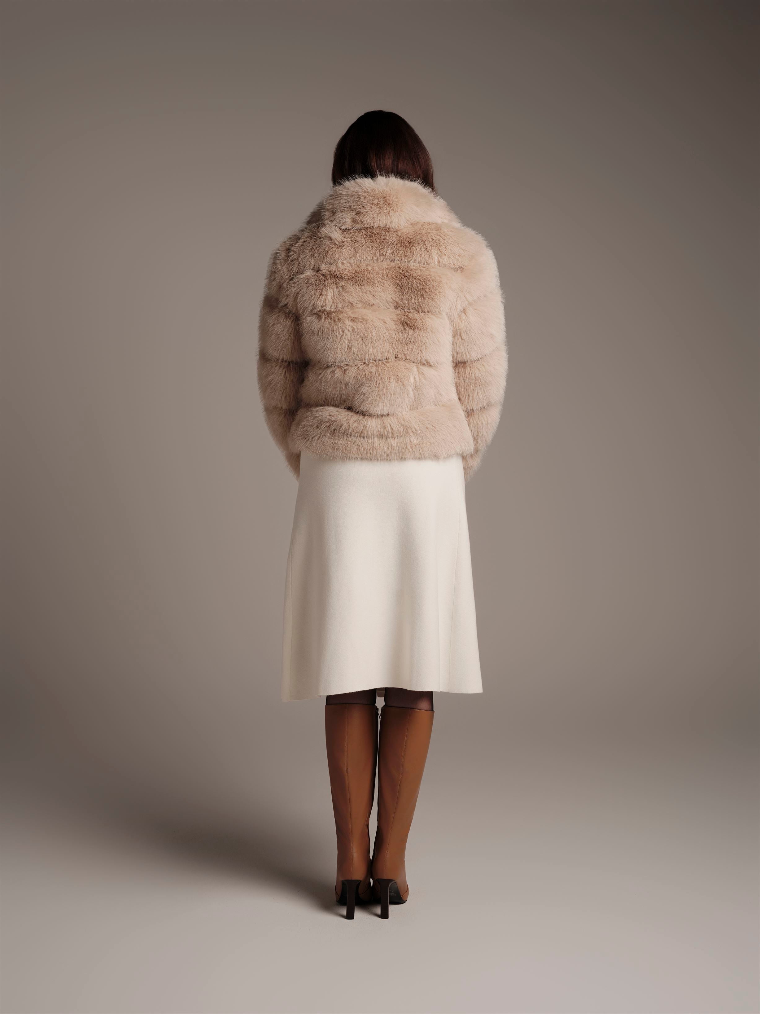 Fur Panel Coat