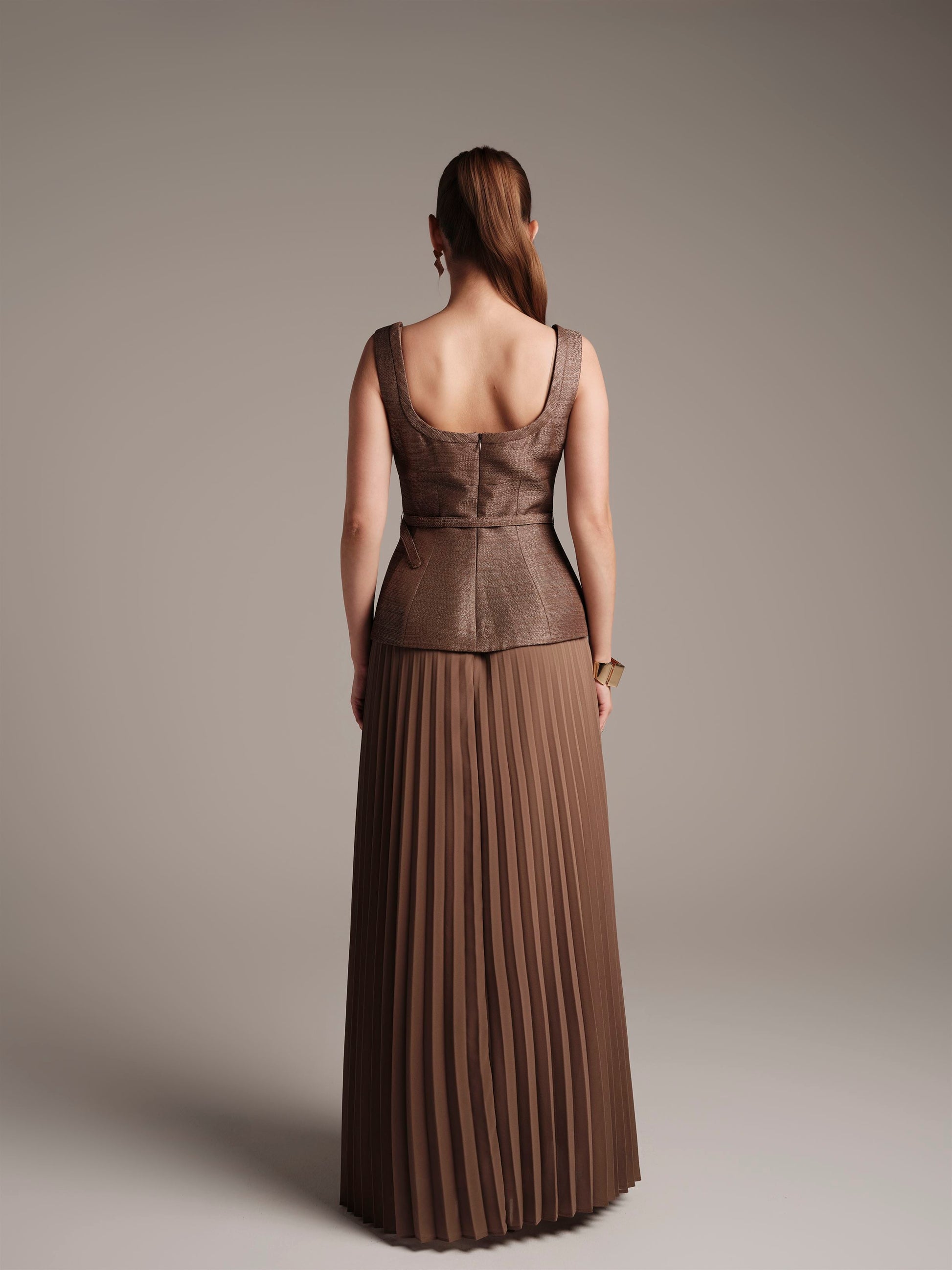Gold Jacquard Dress - Femi9 EG Gold Jacquard Dress - Femi9 EG