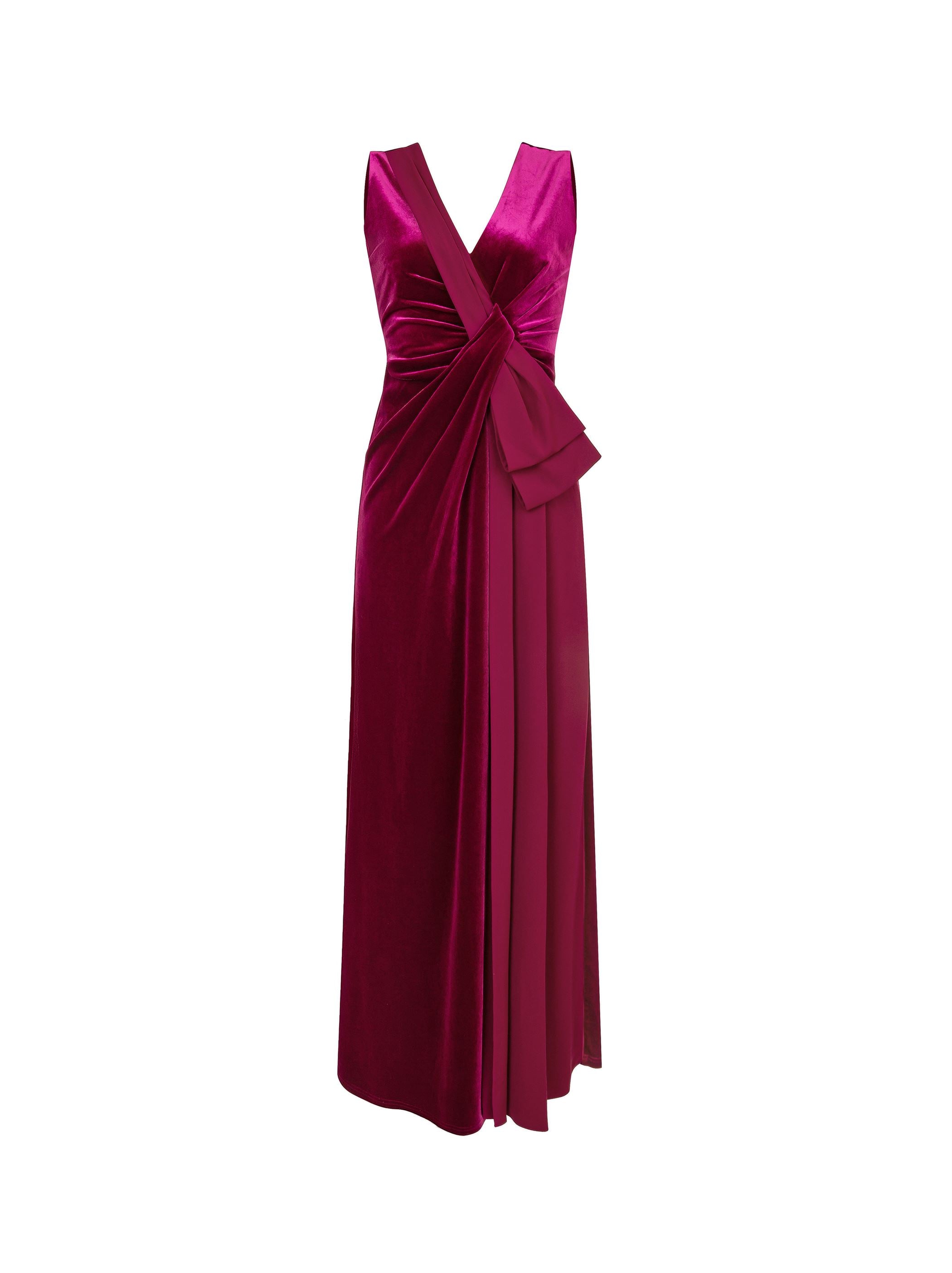 wine drape dress
