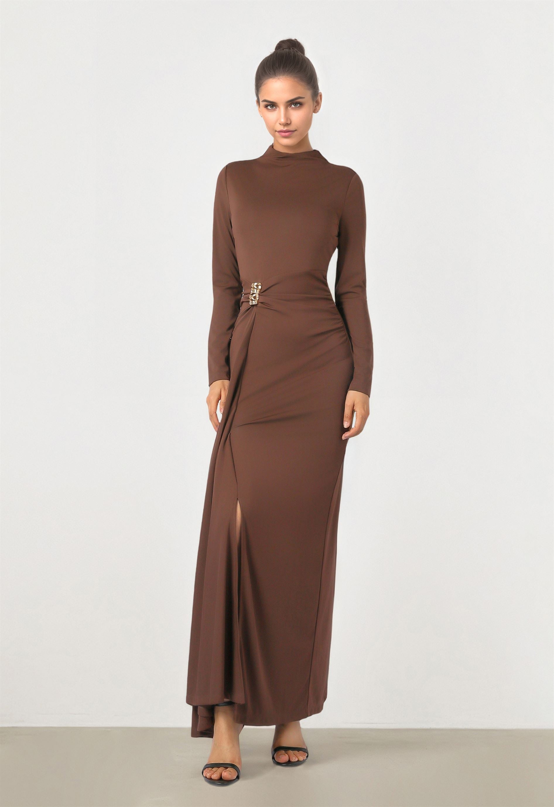 High Neck Maxi Dress