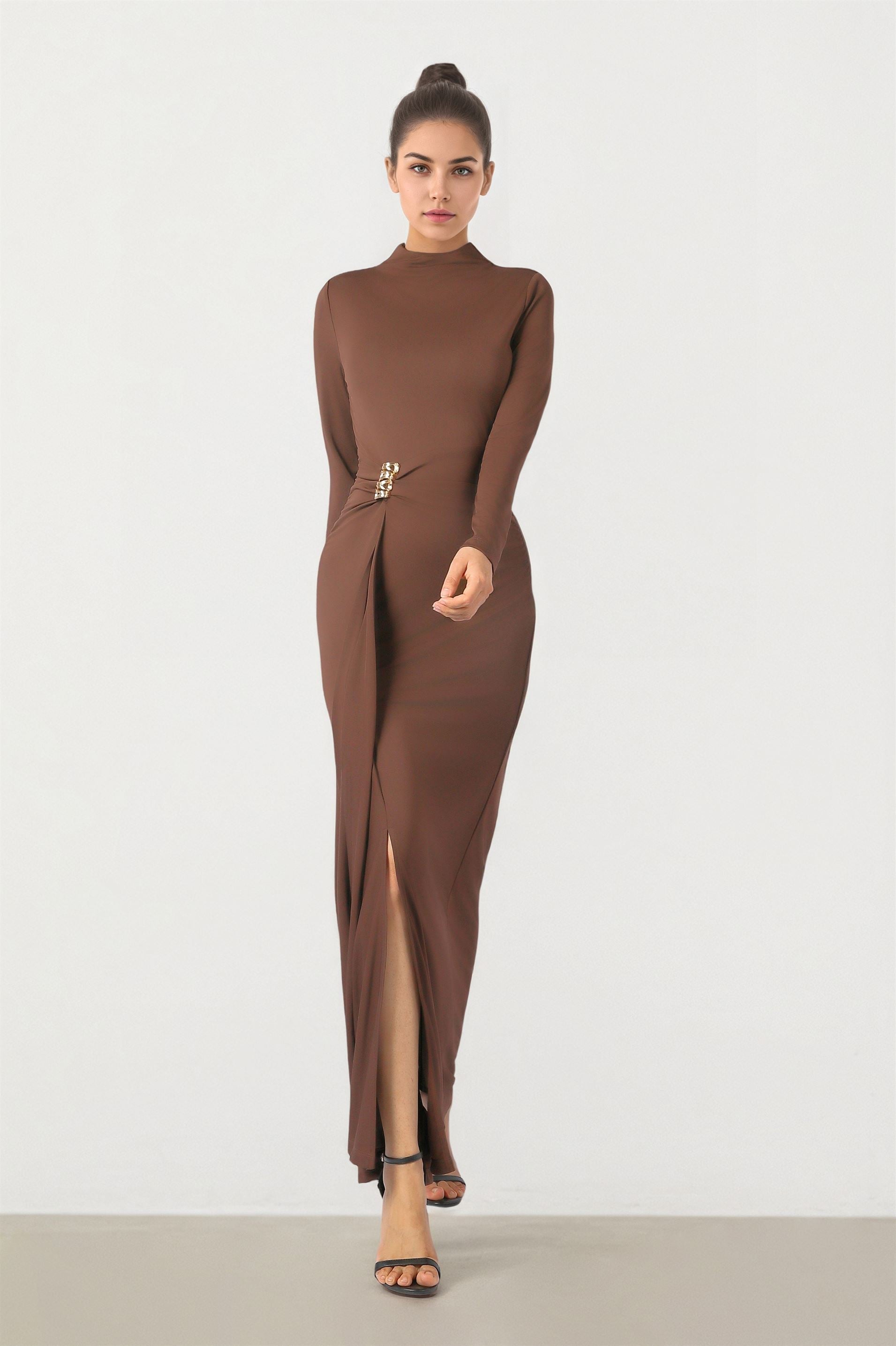 High Neck Maxi Dress
