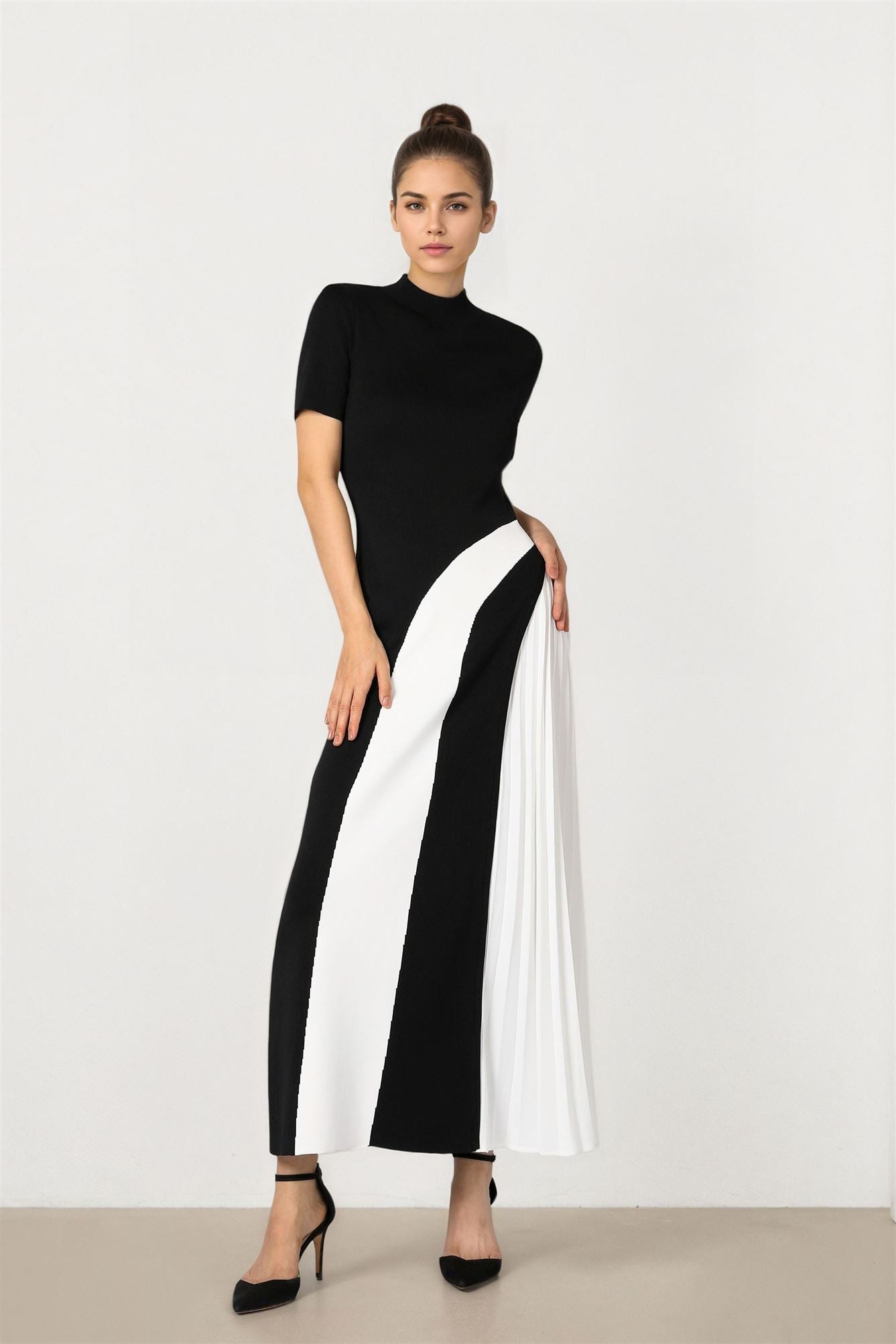 Black & White Knit Dress