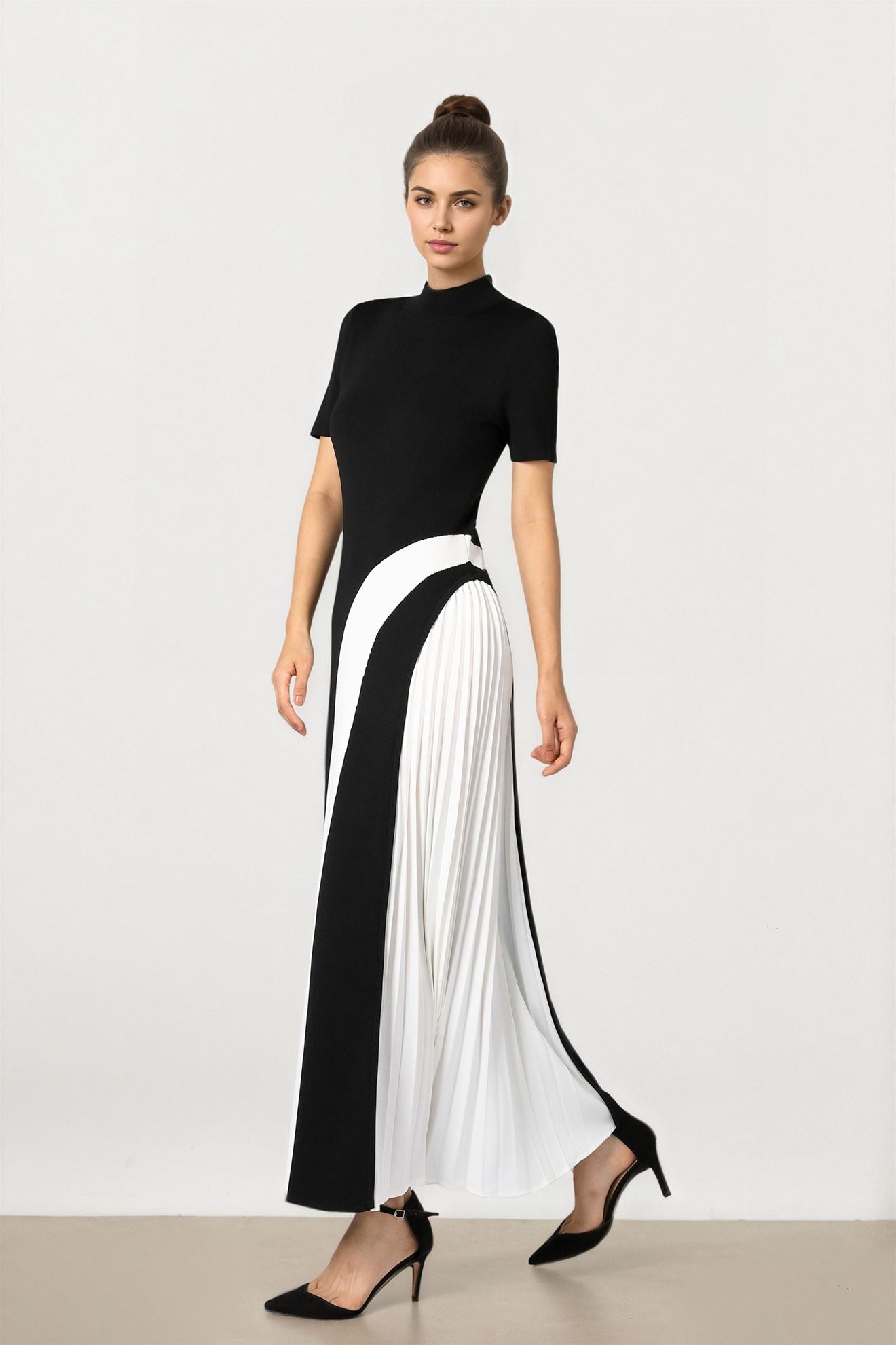 Black & White Knit Dress