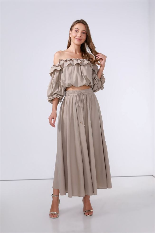Off-Shoulder Ruffle Top - Femi9 EG