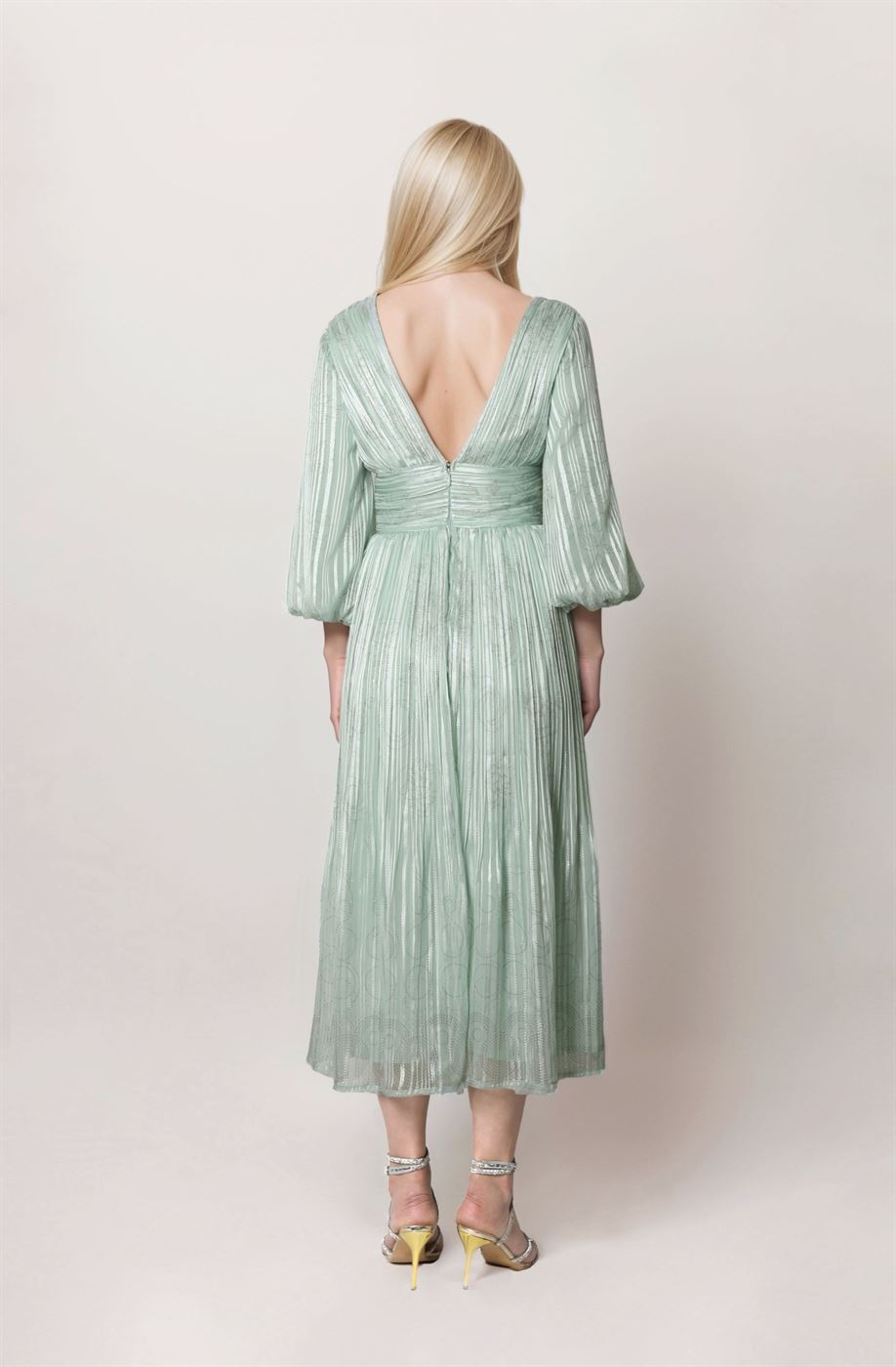 Pleated Printed Dress - Femi9 EG