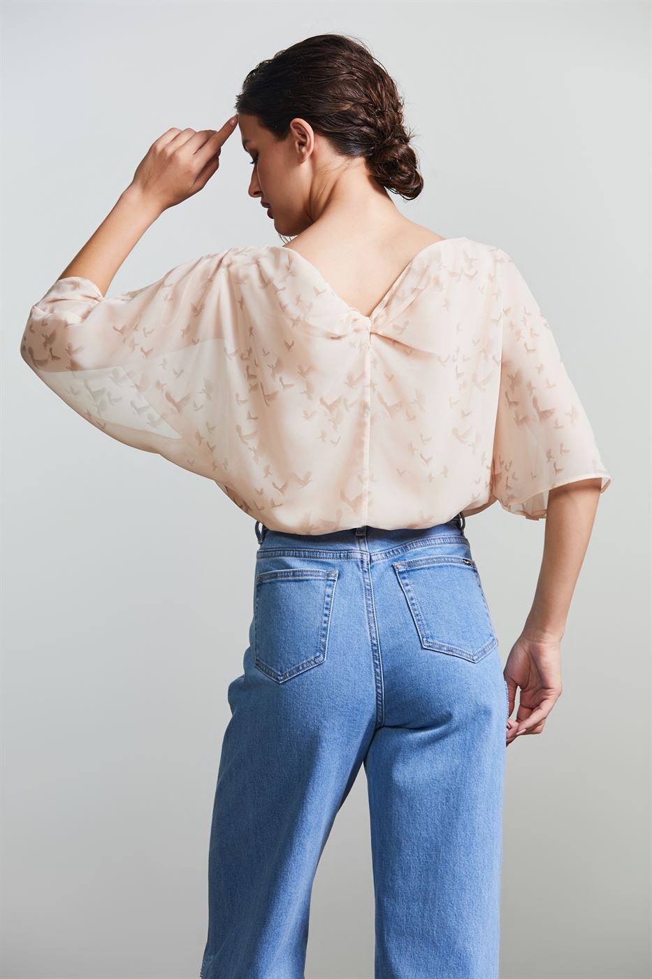 Chiffon Printed Blouse - Femi9 EG