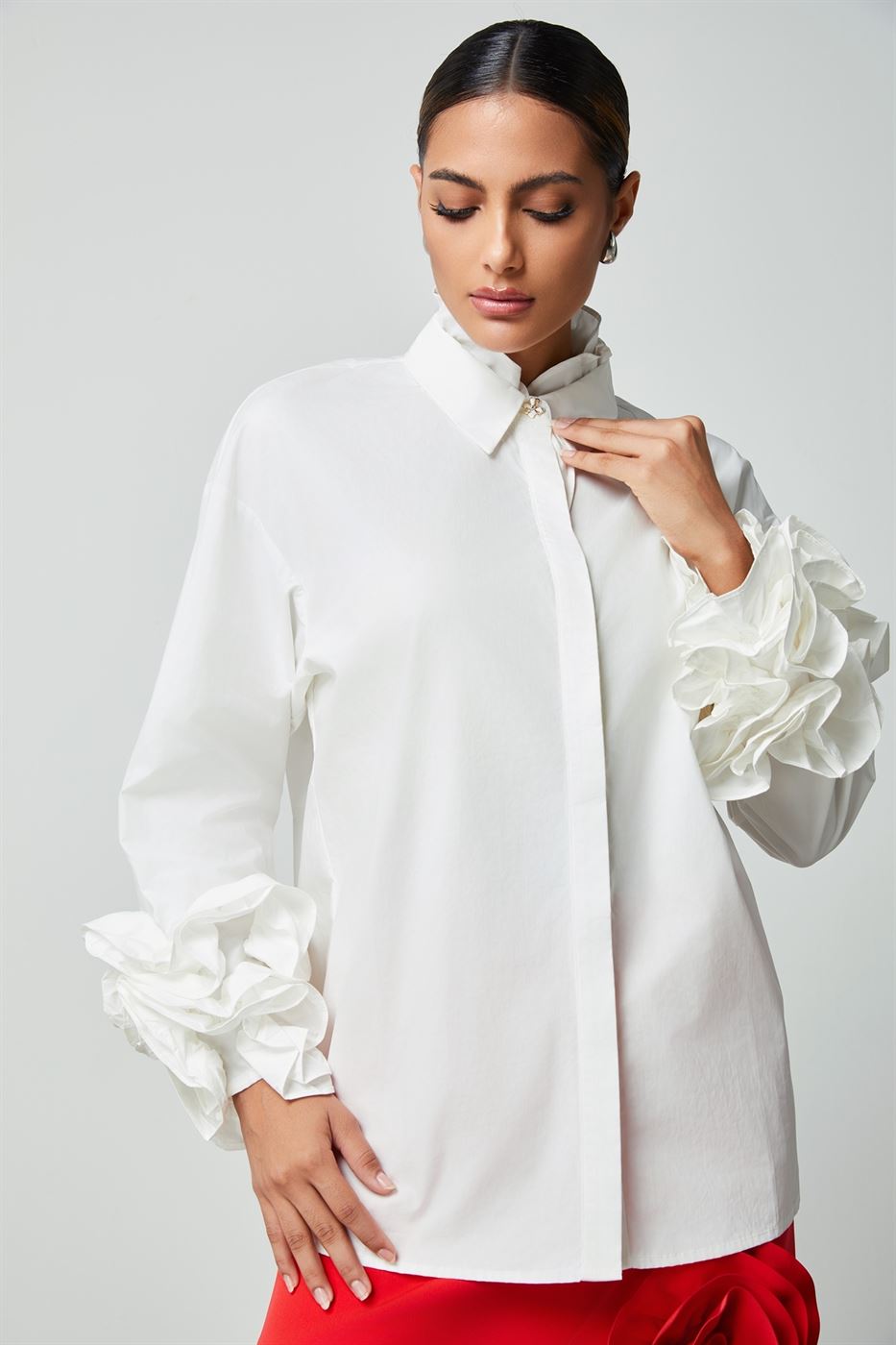 Ruffle Sleeves Shirt - Femi9 EG