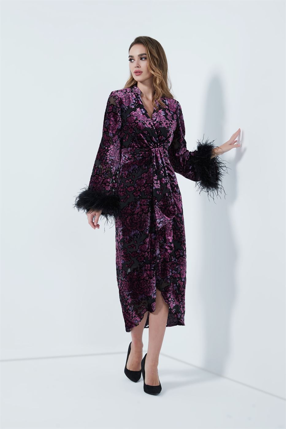 Midi Length Burnout Dress - Femi9 EG