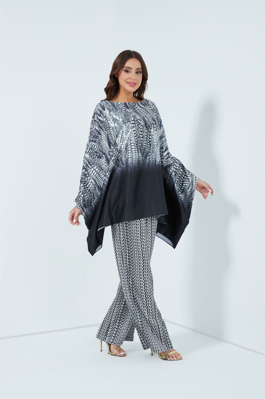 Wide Leg Printed Pants - Femi9 EG