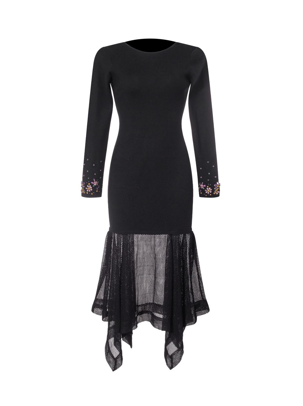 Asymmetric Hem Knitted Dress - Femi9 EG