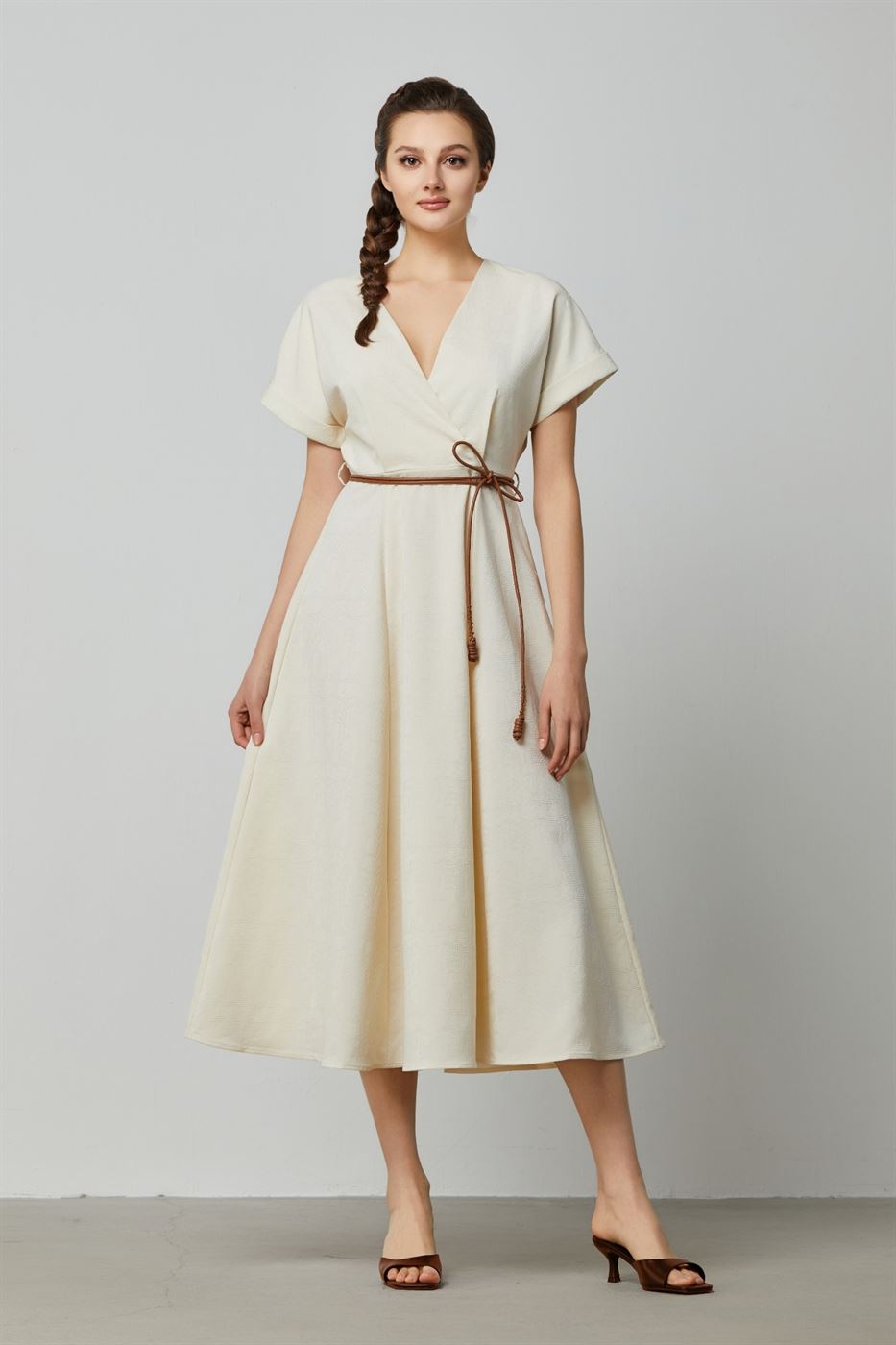 Special Jacquard Mid Dress - Femi9 EG