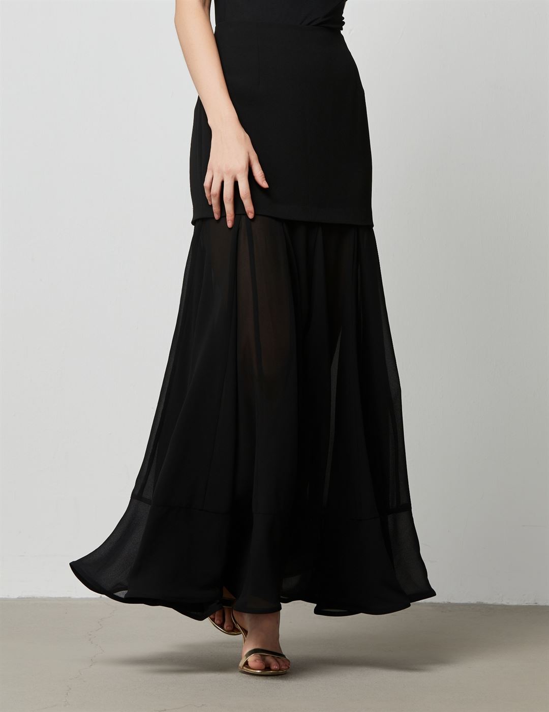 Chiffon Fit And Flair Skirt - Femi9 EG