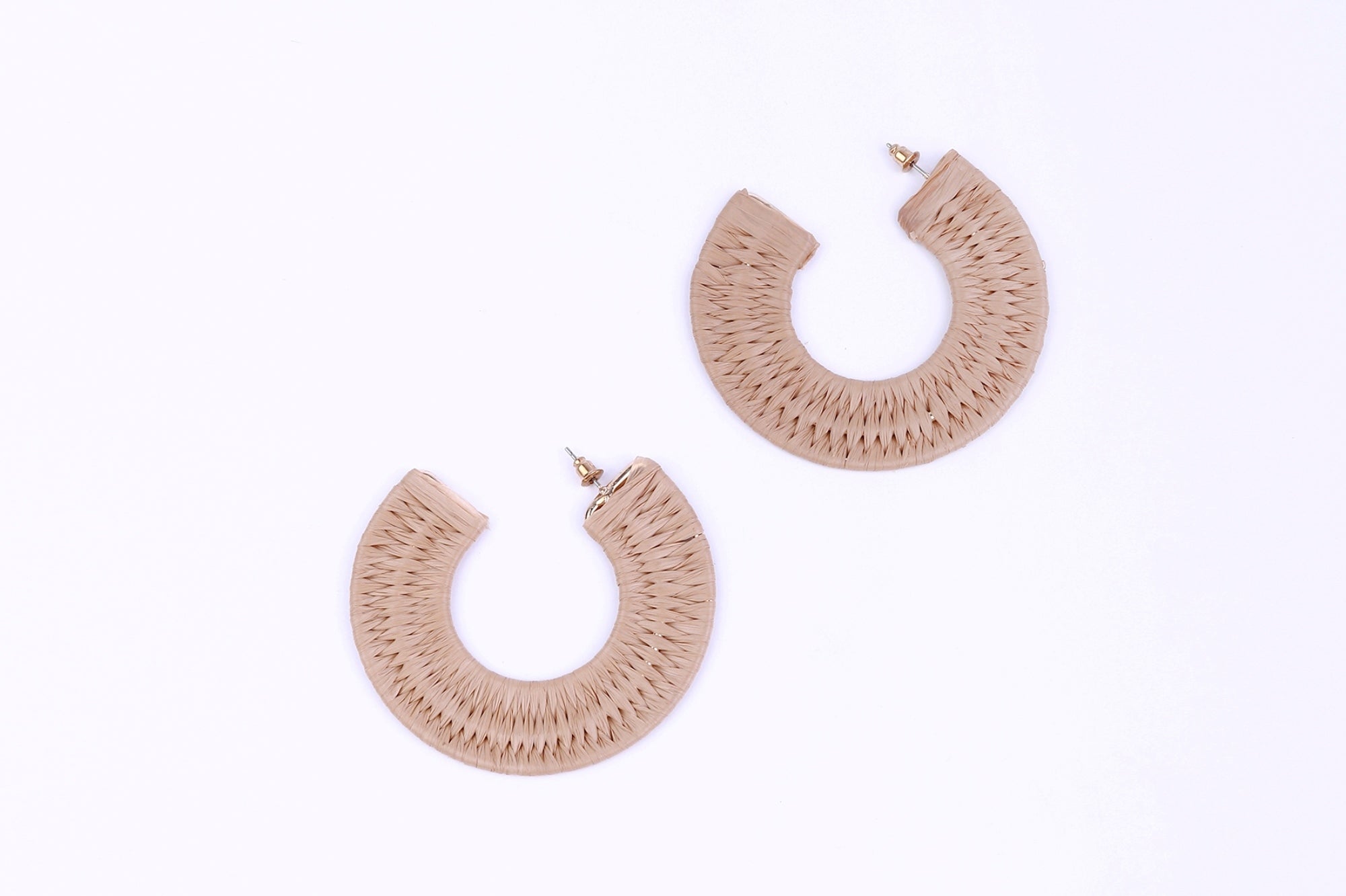 Woven Straw Earrings - Femi9 EG