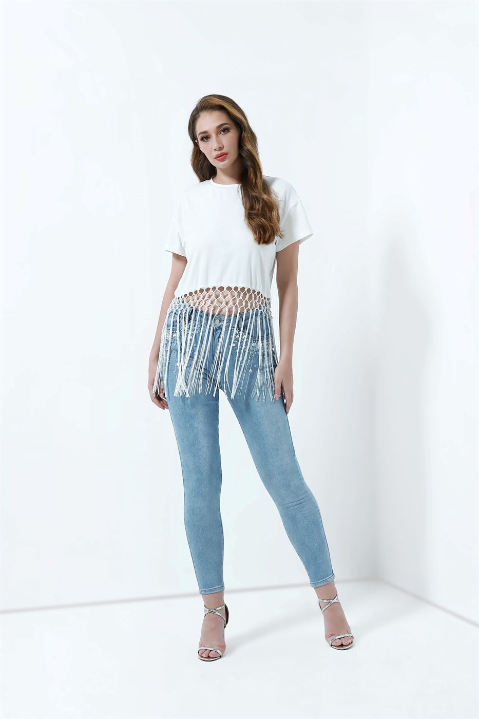 T-Shirt With Fringe - Femi9 EG