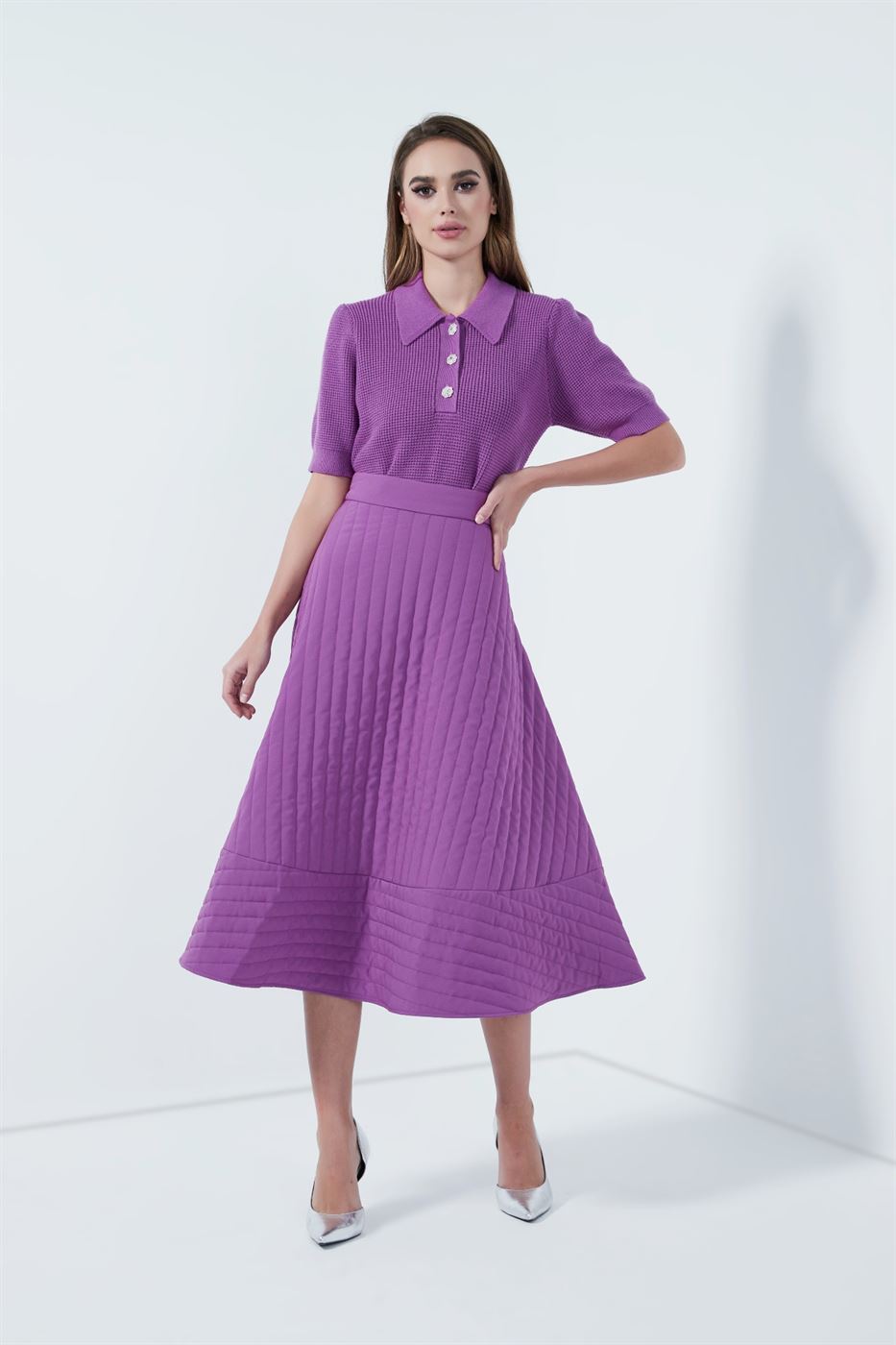 High Waist A Shape Skirt - Femi9 EG
