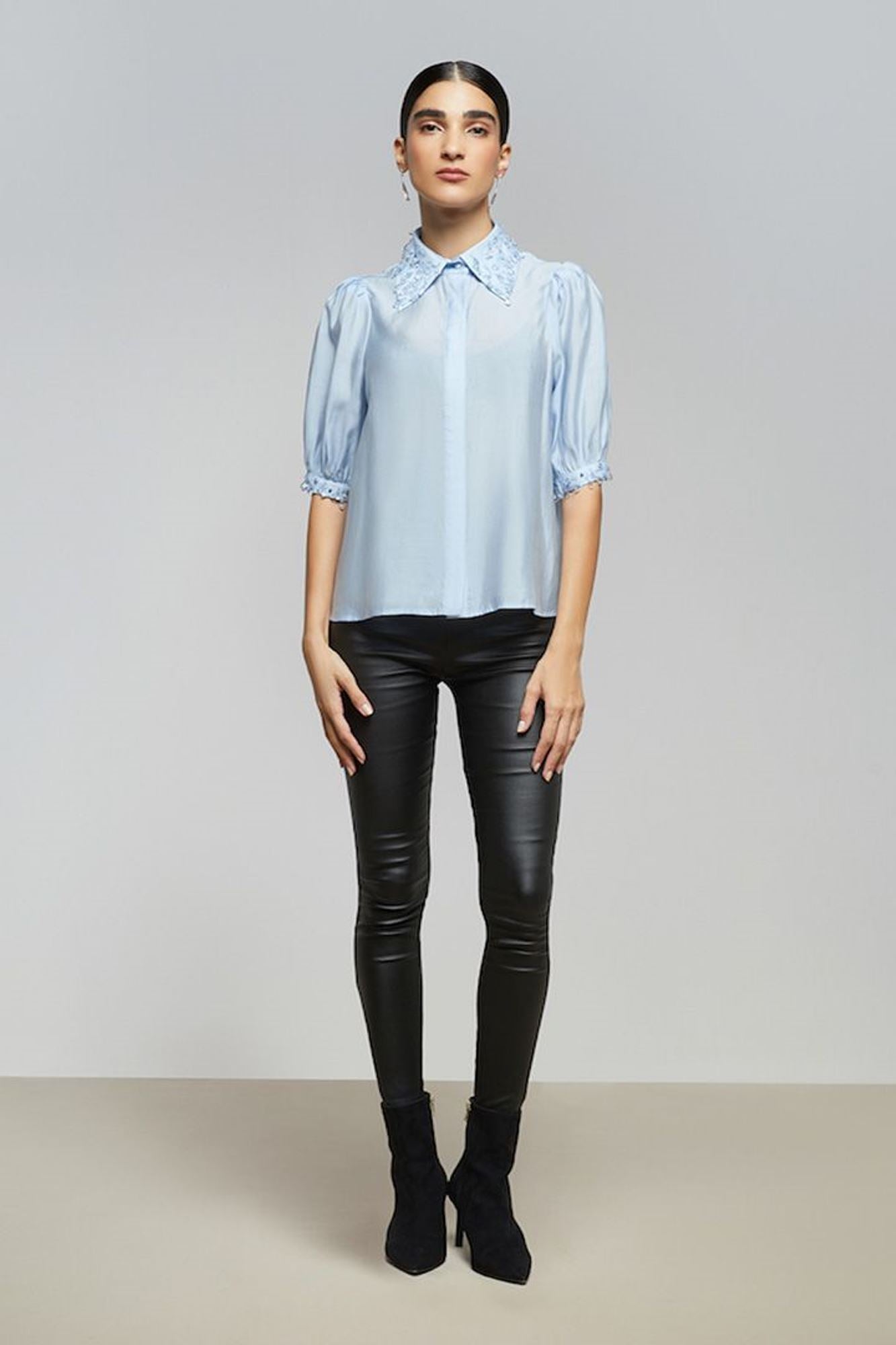 Embllishedshortsleeveshir - Femi9 EG