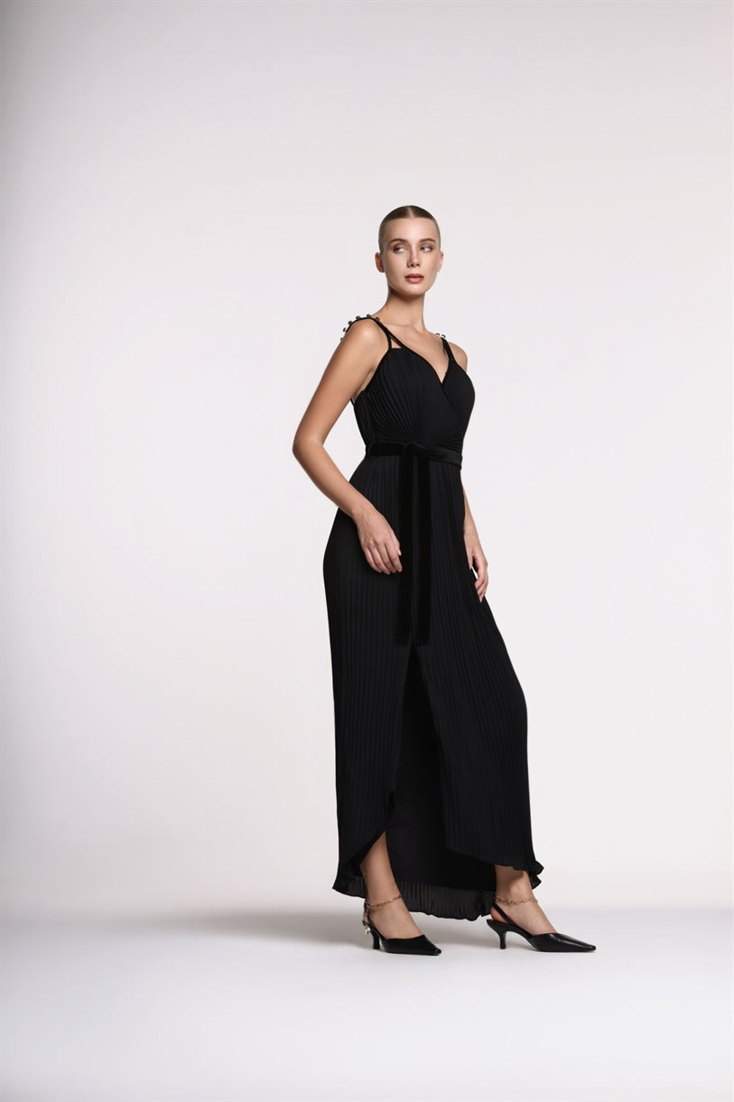 Pleated Shoulder Dress - Femi9 EG