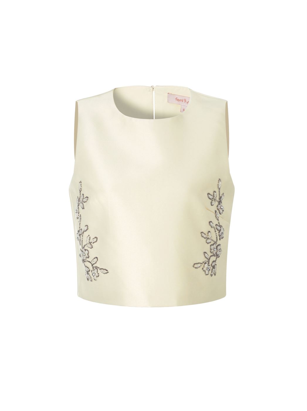 Embellished Cropped Top - Femi9 EG