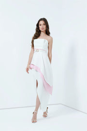 Crep Layered Full Length Dress - Femi9 EG